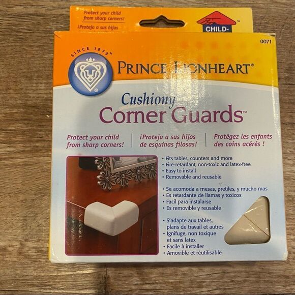 Child Proof Cushiony Corner Guards Tan Set of 4 - Picture 2 of 14